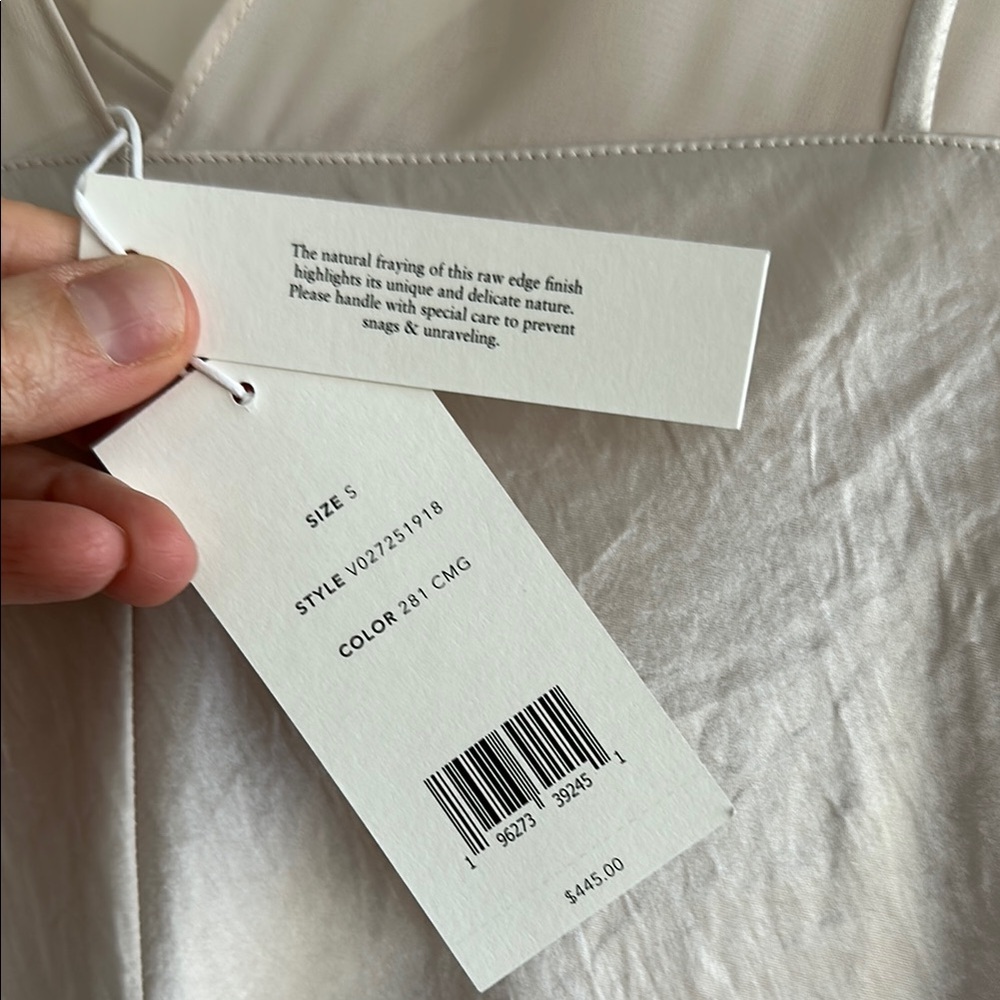 NWT Vince *Sold Out S* Chiffon-Layered Satin Slip Dress - Picture 6 of 11